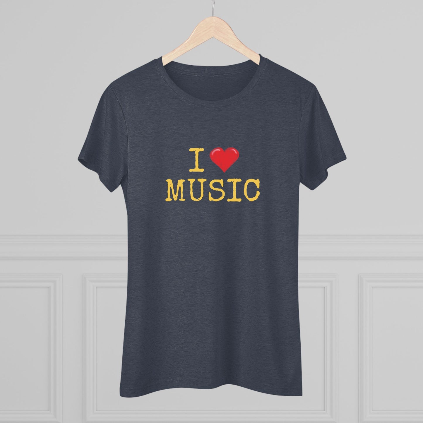 I Heart Music - Music Lover Tri-blend Women's Fit Tee