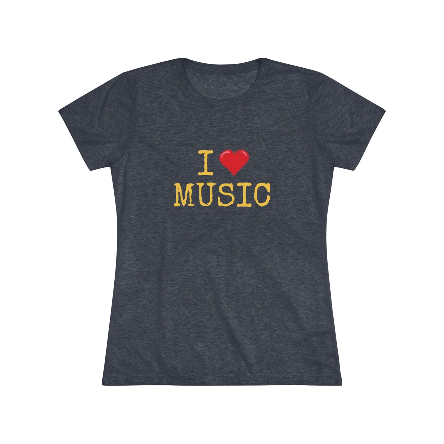 I Heart Music - Music Lover Tri-blend Women's Fit Tee